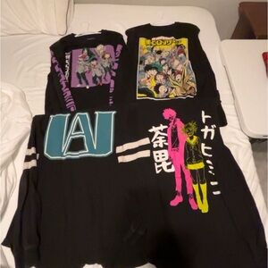 Funimation 4 My Hero Academia shirts